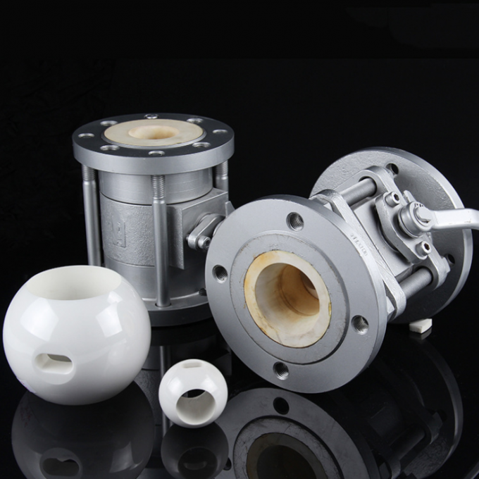Industrial Zirconia Ceramic Parts , Ceramic Ball Valve Low Wear Loss