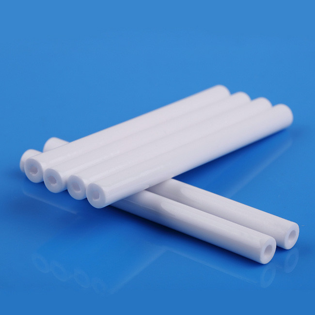 Glazed Ceramic Alumina Tube , Porous Ceramic Tube Customized Size Non