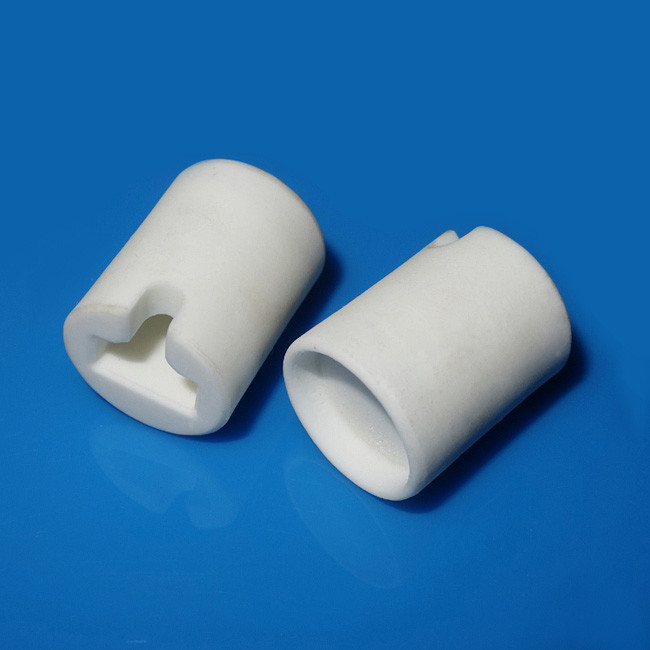 Non Crack Ceramic Insulator Tube , High Voltage Ceramic Insulator 96