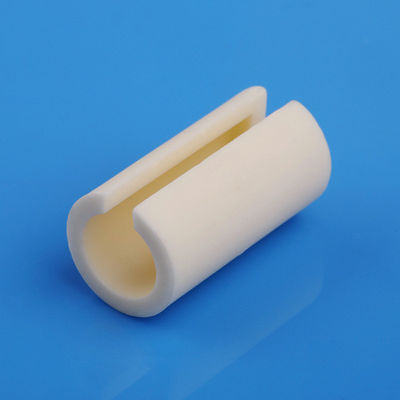 Ivory Ceramic Alumina Tube Slotted Long Service Life Durable Precise Grinding