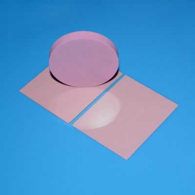 Electronics Thin Film Ceramic Substrate High Dielectric Polished Pink 96% Purity