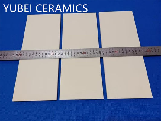 Light Yellow 99% Alumina Ceramic Plates Dry Pressing High Strength