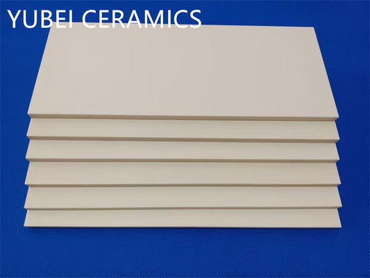 Light Yellow 99% Alumina Ceramic Plates Dry Pressing High Strength