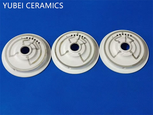 95% Alumina Ceramic Parts Metallization 3.6g/cm3 White Color