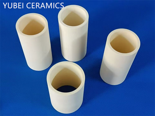 1600℃ Refractory Ceramic Tubes Yellow 99% Alumina Ceramic Sleeves