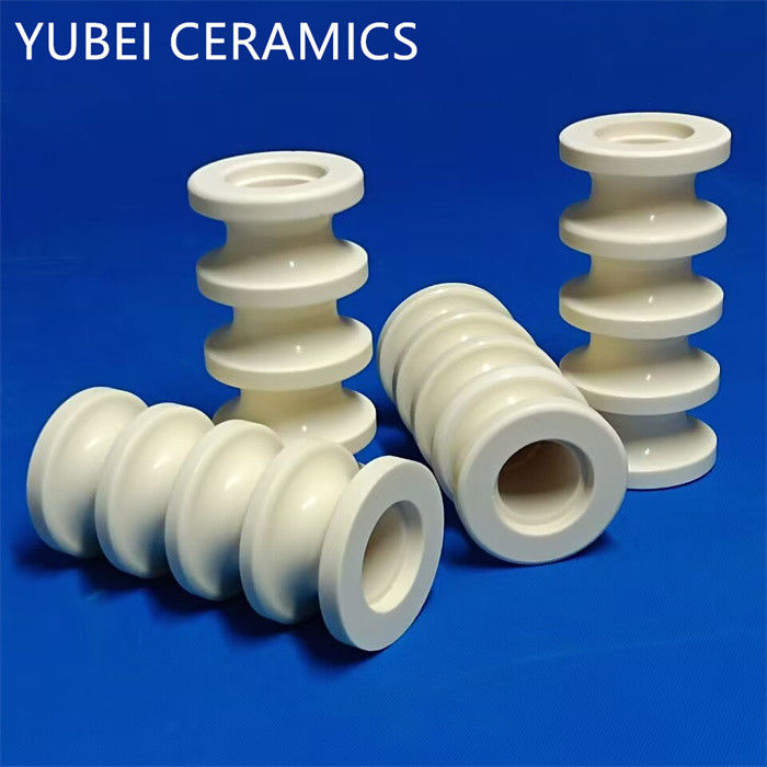 Threaded Alumina Ceramic Tubes Rods 2400MPa Aluminum Oxide Ceramic Sleeve
