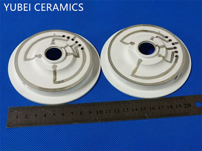 95% Alumina Ceramic Parts Metallization 3.6g/cm3 White Color