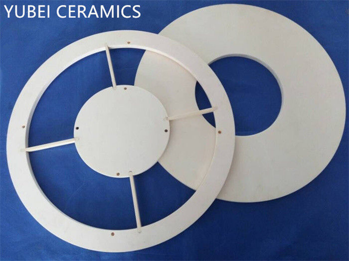 500mm Machining Alumina Ceramic Rings White 89HRA For Tubes