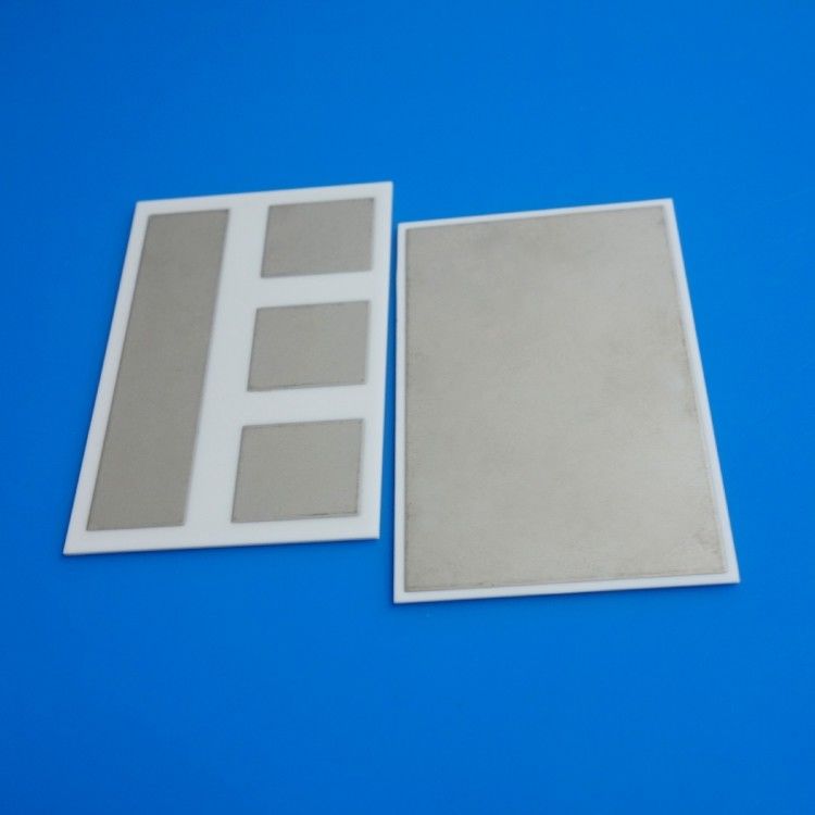 Pure White Metallized Ceramic Substrates High Bonding Strength Ni Au Ag Covering