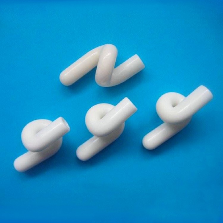 Al2O3 Alumina Ceramic Wire Guides , Ceramic Pigtail For Spinning Machinery